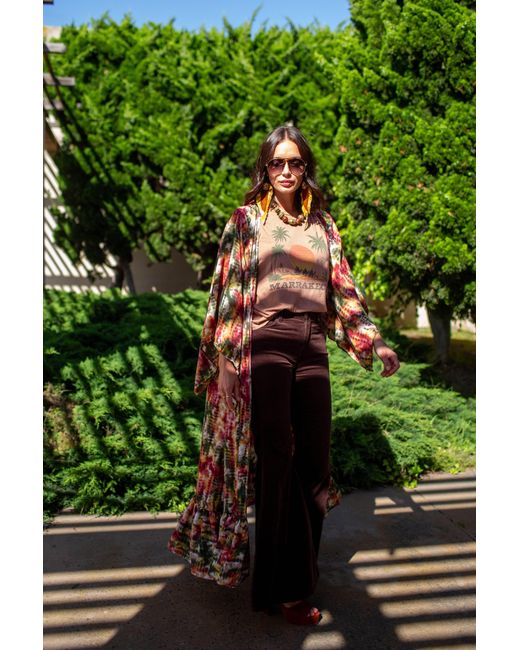 Jennafer Grace Metallic Janys Scarf Sleeve Kimono