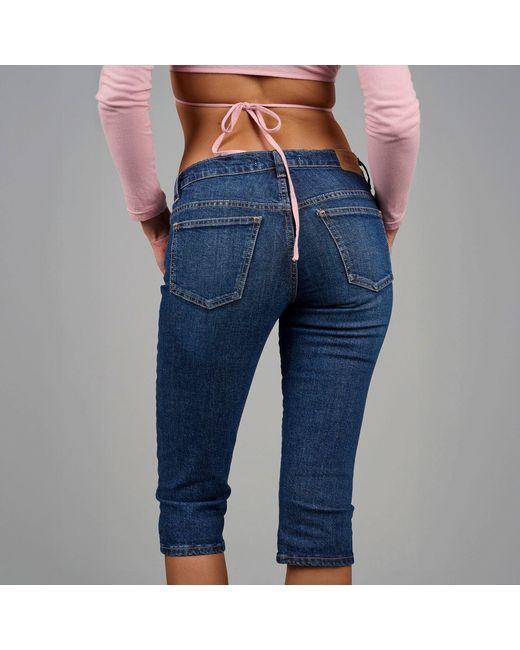 Love and Nostalgia Blue Little Gath Capri Jean