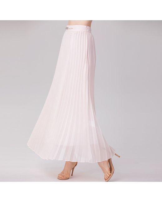 Smart and Joy Pink Organza Pleats Midi Skirt