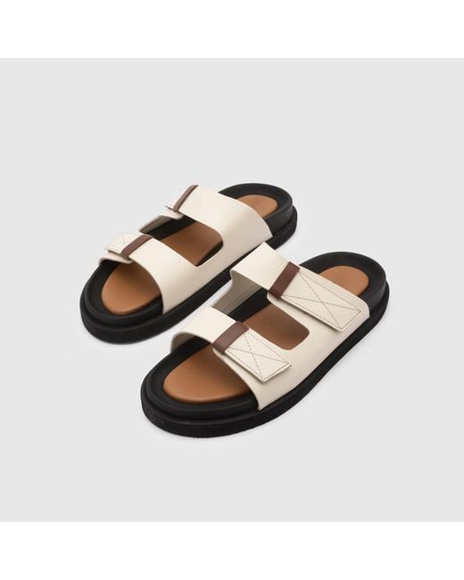 Ilvi Brown Neutrals Ettore Cream Leather Slipper for men