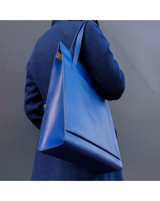 godi. Blue Handmade Adjustable Tote Bag