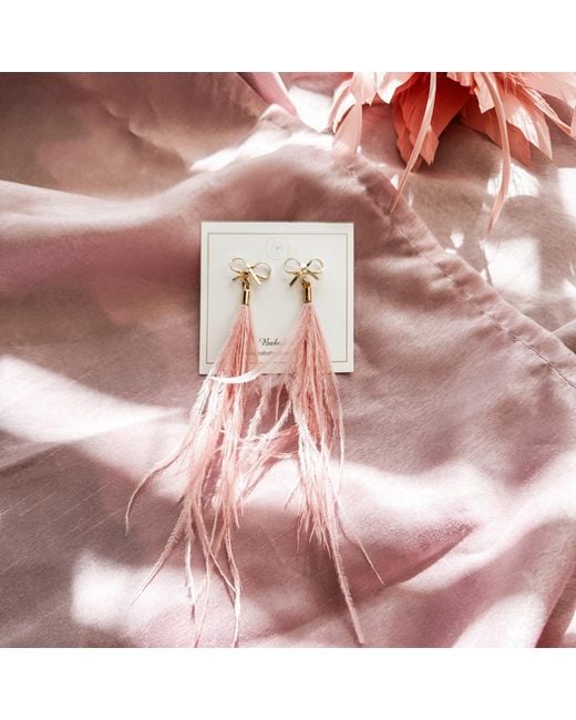 Babaloo Pink Ballerina Bow Earrings