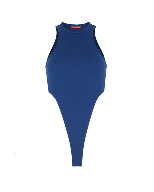 No'design Blue Halter Neck Bodysuit