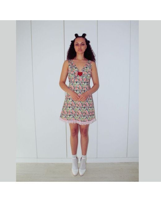 Couture to Your Door Multicolor Aline Mod Mini Floral Summer Dress