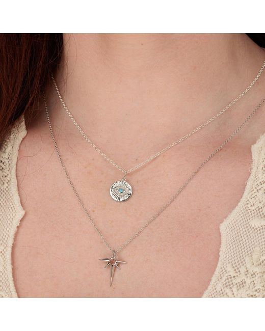 Scream Pretty Metallic Angel Star Necklace With Slider Clasp