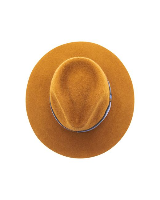 DORIA 1905 Brown Wide-Brim Wool Felt Drop Hat