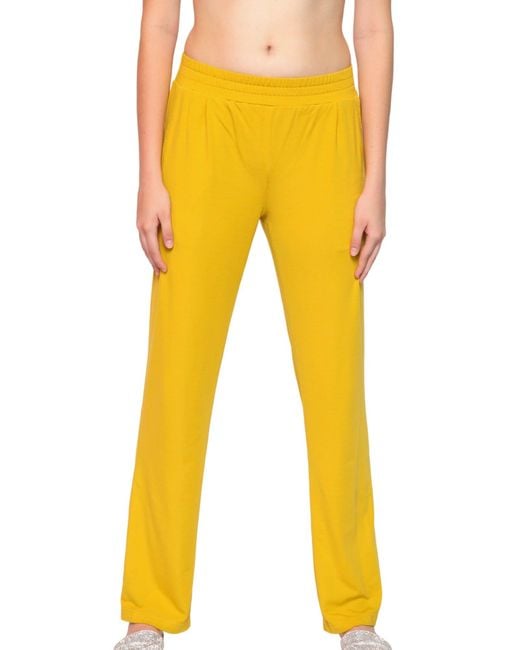 Miracles Manifester Yellow Mid-Rise Straight Leg Pants