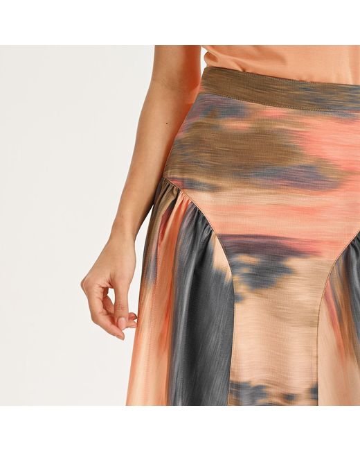 Lalipop Design Pink Flow Panel Midi Skirt