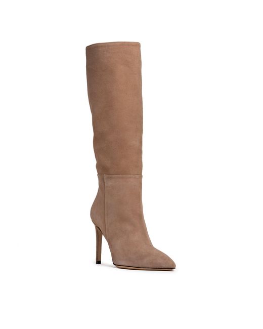 Beautiisoles by Robyn Shreiber Made in Italy Brown Neutrals Yara Comfortable Suede Tall High Heel Boot