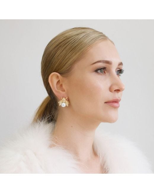 Stephanie Browne Australia Metallic Bumble Bee Earrings