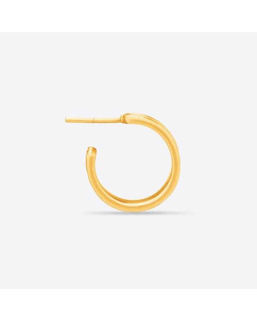 7879 Metallic Liquid Metal Hoop Earrings