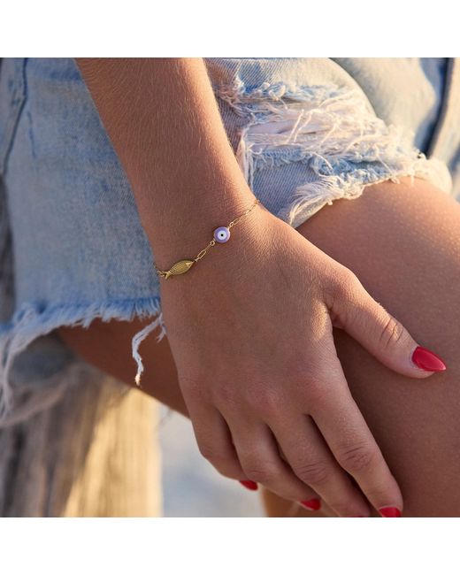Adriana Pappas Designs Metallic Fisheye Chain Bracelet