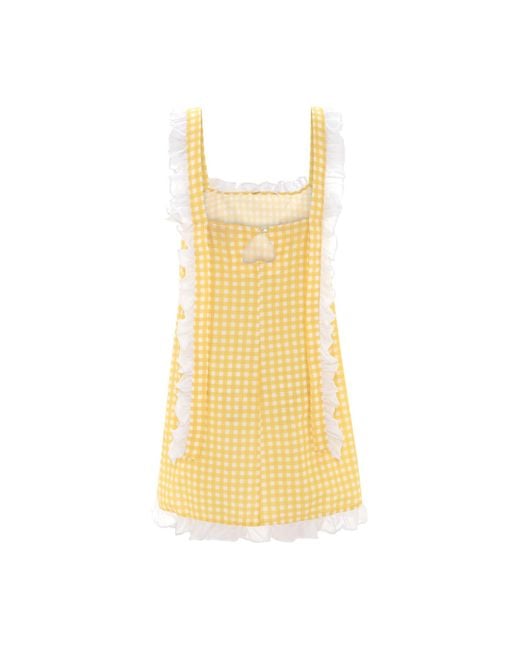 Love Letters X Yellow Dolce Gingham Limone Sleep Dress
