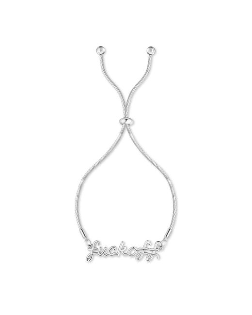 Rejected Hearts Club Metallic Fuck Off Adjustable Bracelet
