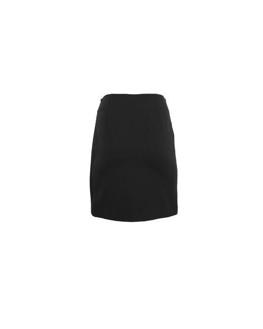 Theo the Label Black Hera Layered Vegan Leather Mini Skirt Zipper