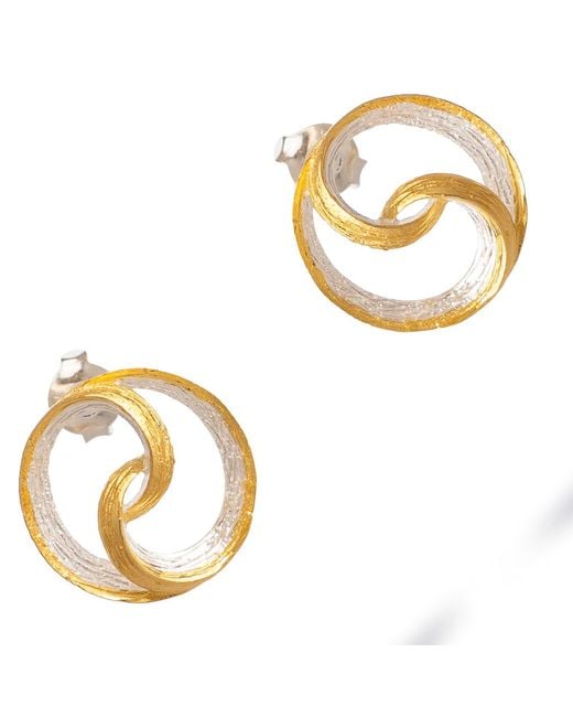 Ebru Jewelry Metallic Eternal Balance Mixed Metal Earrings