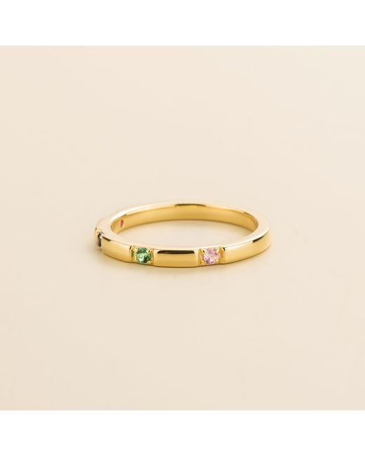 Juvetti Metallic Balans Ring Ruby, Sapphire, Emerald, Sapphire