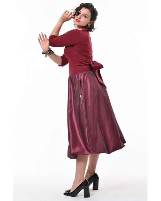 Frock Tales Red Enoki Puffball Skirt