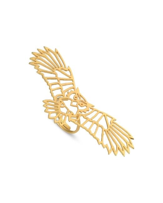 Meraki by Rashmi Bajaj Metallic Mystic Hoot Plated Chunky Ring
