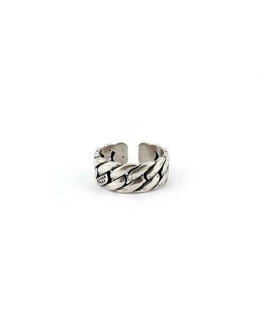 By Virgo White Riven Ring