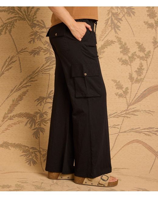 Known Supply Black Organic Cotton Cargo Pants