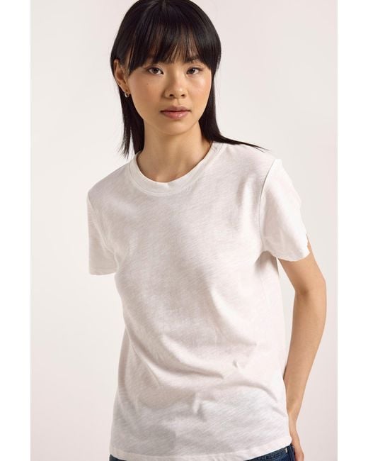Brodie Cashmere White Weekend Boxy Tee