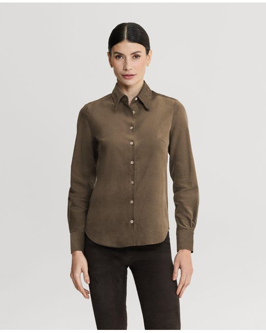 Really Wild Clothing Brown Spencer Stretch Corduroy Shirt