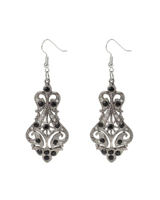 Caramel Vintage Jewellery White Vintage Plated Lilibeth Earrings