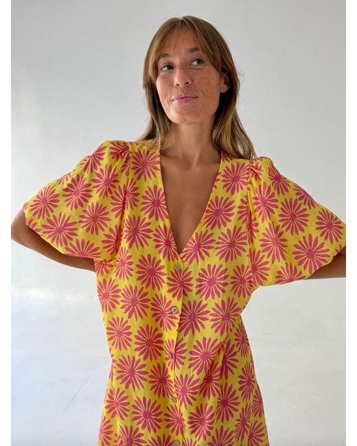 Mind Traveler Orange Mica Dress