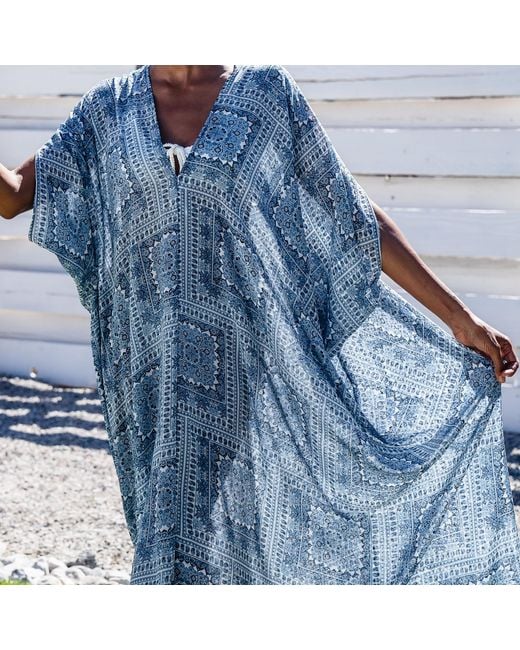 Jennafer Grace Blue Tahoe Caftan