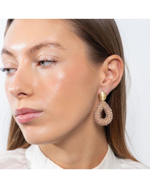 LOTT.gioielli Metallic Neutrals Champagne Earrings Berry Glassberry Drop S