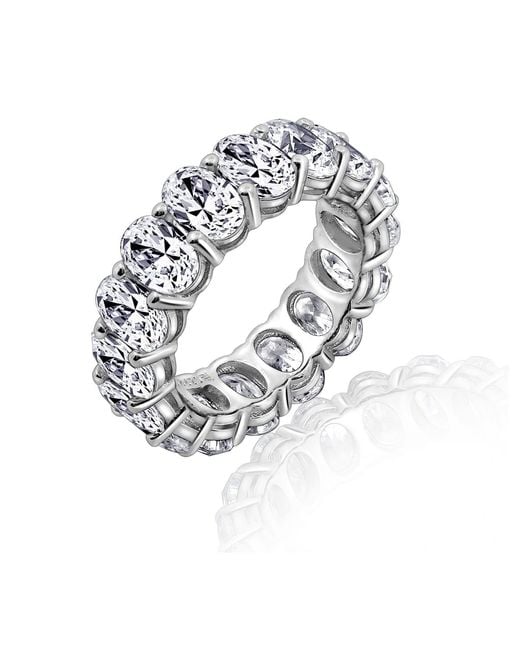 Diamonbliss Metallic Oval Cut Eternity Ring