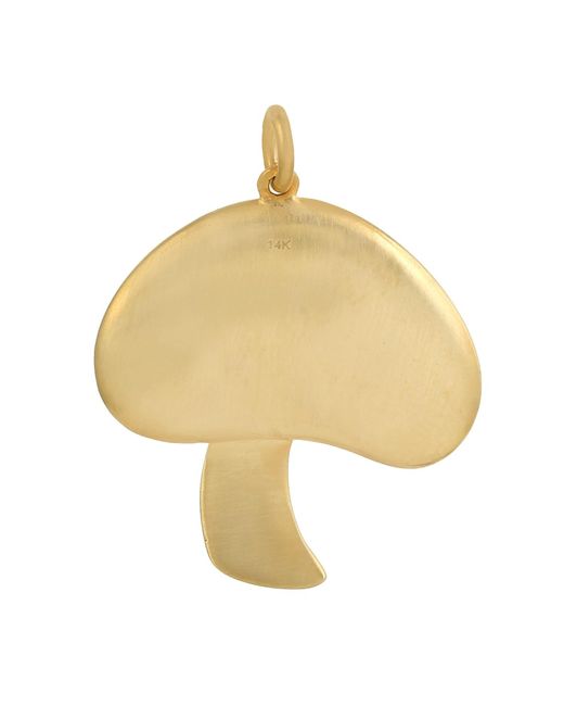 Artisan Metallic Diamond & Mushroom Pendant