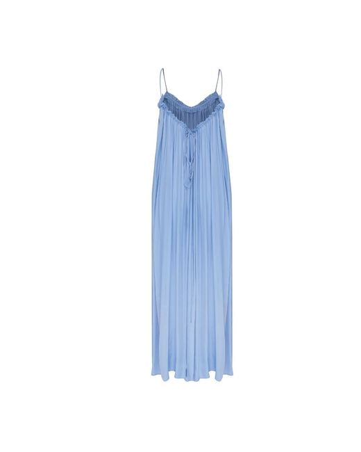 NAZLI CEREN Blue Adele Dress