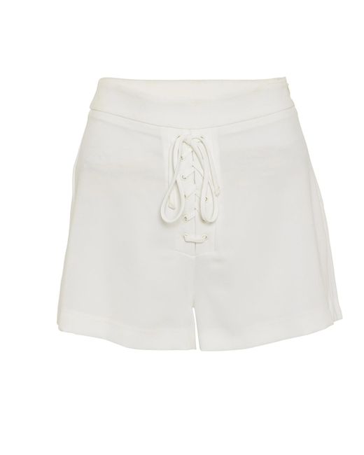 Fickle Hearts White Aine Mini Shorts
