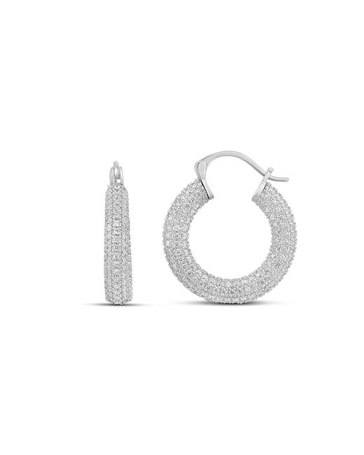 SHYMI Blue Thick Pave Hoops