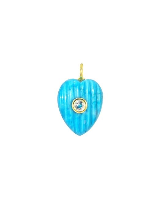 KAMARIA Blue Howlite Gemstone Pendant With Topaz