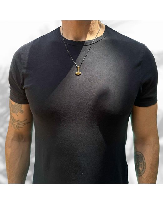 Ebru Jewelry Metallic Thor Hammer Sterling & Pendant Necklace for men