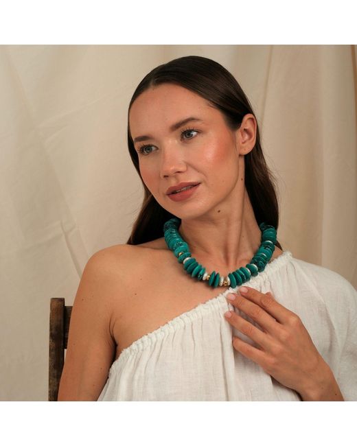 LINYA JEWELLERY Green Nysa Large Necklace