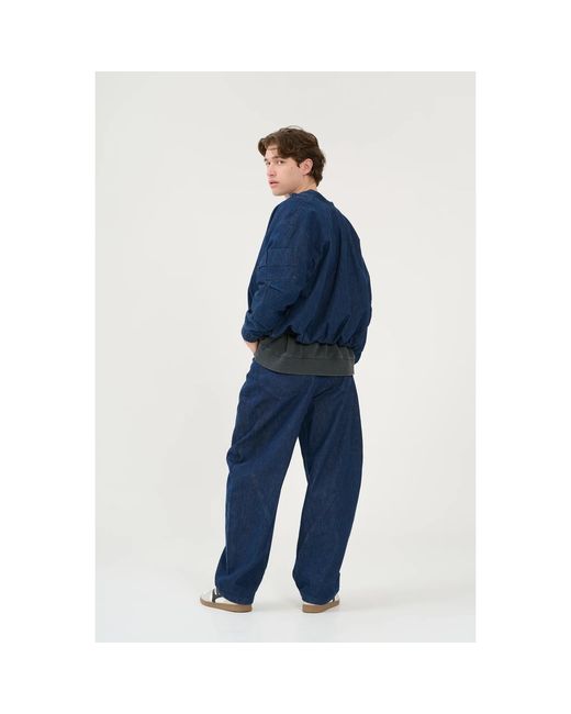 Win Out Blue Balloon Denim Bomber for men