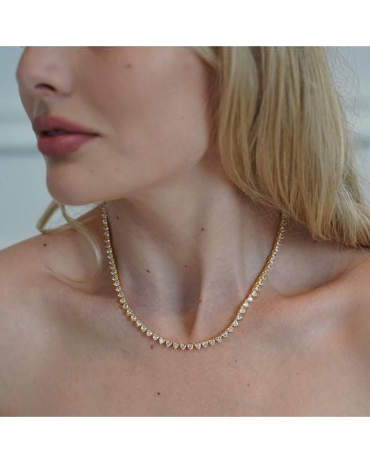 Viviana Halil Metallic The Mon Amour Premium Zirconia Necklace