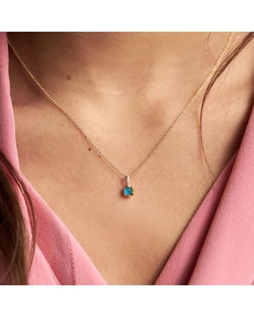 Dinny Hall Metallic December Topaz Birthstone Pendant