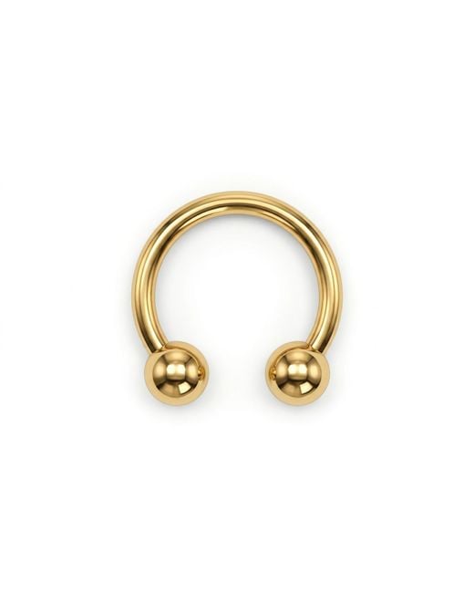 Zahav Jewelry Black 10K Solid 16G 8Mm Horseshoe Barbell