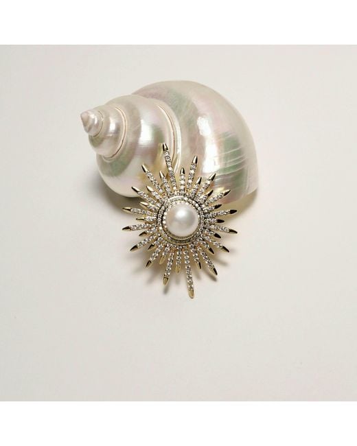 Ninemoo Metallic Solar Radiance Brooch-Pendant