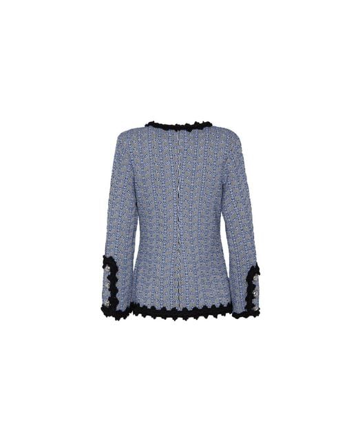 The Extreme Collection Blue Metallic Lady Jacket Textured