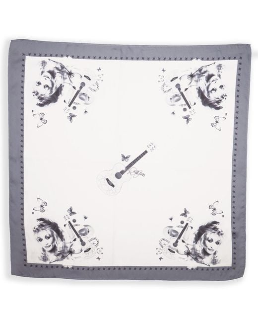 Black Cake Metallic Limited Edition Dolly Parton Love Butterflies Bandana Scarf