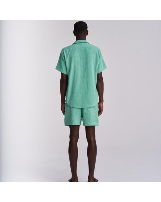 Little Mariner Green Sage Terry Shorts for men