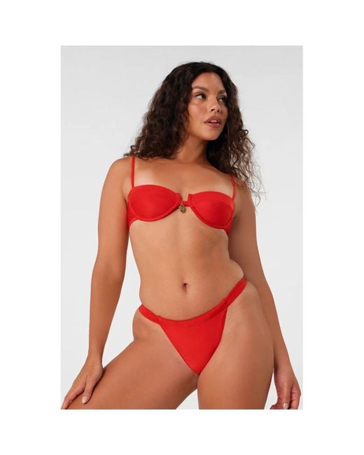 Blackbough Swim Red Simone Underwire Top Hot Gloss