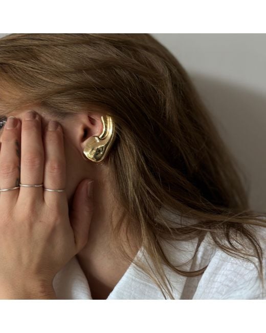 London Atelier Byproduct White Ear Cuff Earring One Piece