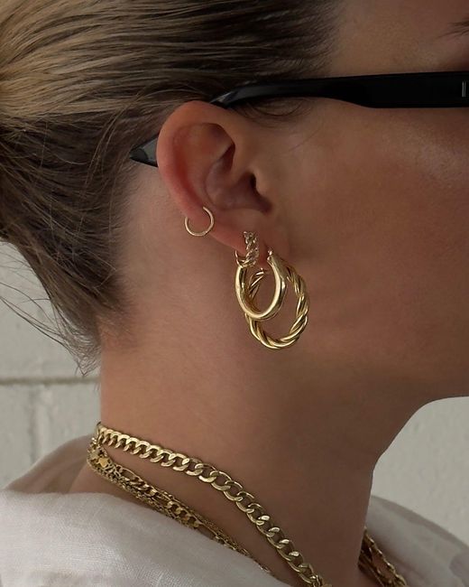 Öugie Metallic The Large Rosalia Hoops
